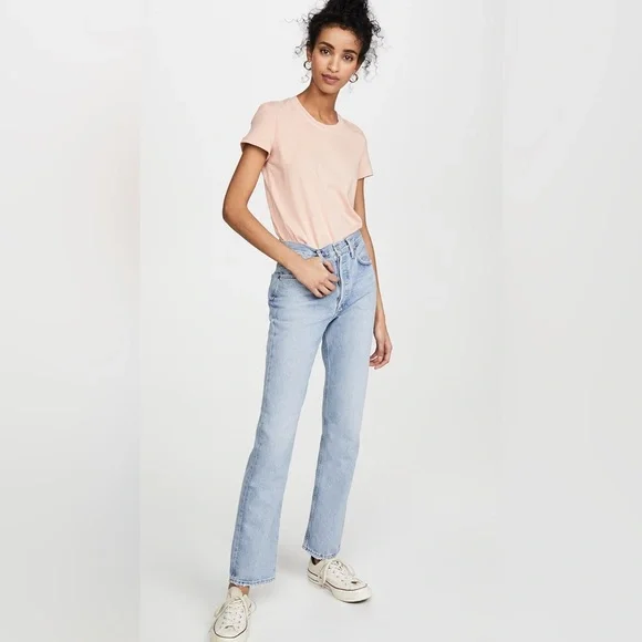 AGOLDE Lana Mid Rise Vintage Straight Jeans - Riptide - NWT! - Picture 3 of 9